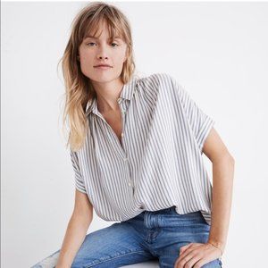 Madewell Central Shirt Pompano Stripe Blue White